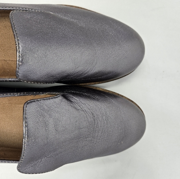 Softwalk Westport Womens Loafers Sz 8W Gray Metallic Slight Wedge Casual Comfort - Picture 11 of 14